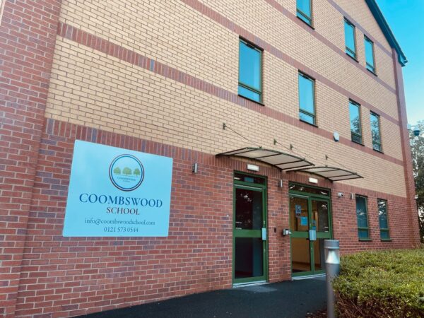 The entrance to Coombswood Special Educational Needs school in Halesowen, Dudley.